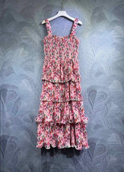 23 spring/summer new dress small design hong kong style retro yellow pleated waist fragmented flower strap dress women's cake dress, Black;gray
23 spring/summer new dress small design hong kong style retro yellow pleated waist fragmented flower strap dress women's cake dress, Black;gray