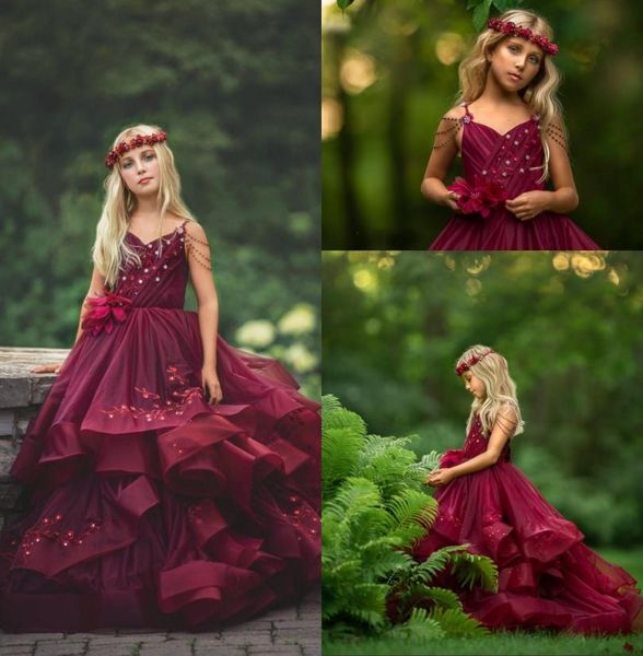 new flower girls dress burgundy lace appliques crystal beads kids sweep train ruffles tiered girls pageant dresses christmas birth7754286, White;blue
new flower girls dress burgundy lace appliques crystal beads kids sweep train ruffles tiered girls pageant dresses christmas birth7754286, White;blue