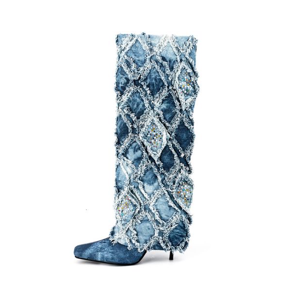 boots spring highend denim tassel boots women high heel pants shoes customized party dress shoes big size 43 44 230324, Black
boots spring highend denim tassel boots women high heel pants shoes customized party dress shoes big size 43 44 230324, Black
