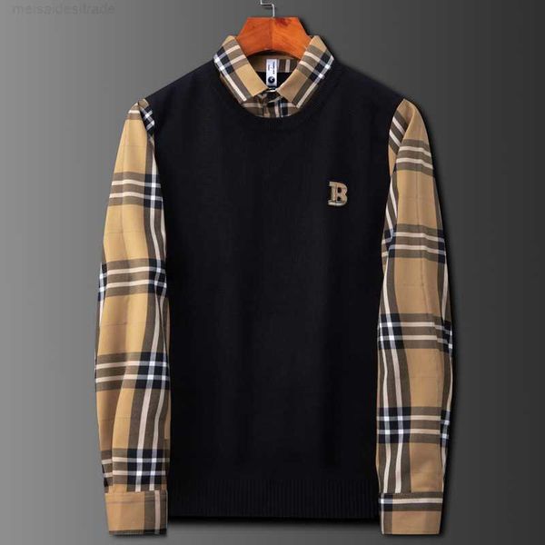 designer luxury brand burbrys sweaters long sleeve fashion british shirt collar fake two men's backing knitwearhdt2, White;black
designer luxury brand burbrys sweaters long sleeve fashion british shirt collar fake two men's backing knitwearhdt2, White;black