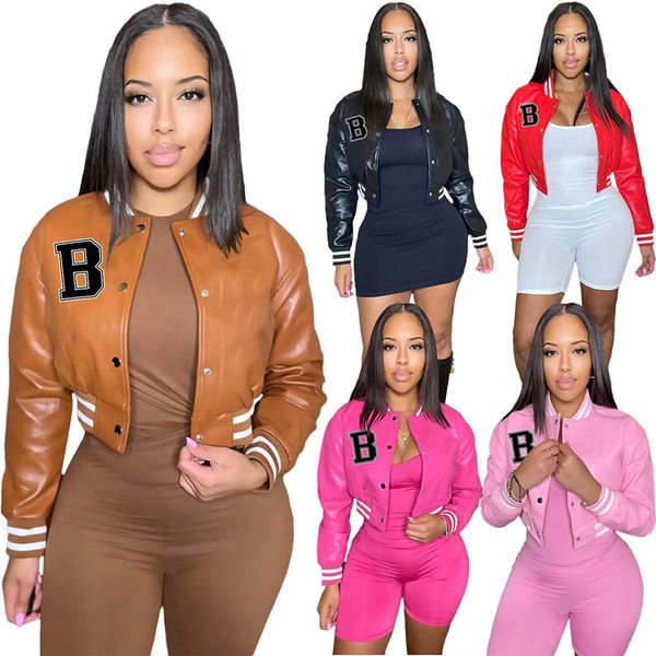 women's jackets fashion short style in spring autumn of street lettering single breasted selfcultivation leather jacket female 230324, Black;brown
women's jackets fashion short style in spring autumn of street lettering single breasted selfcultivation leather jacket female 230324, Black;brown