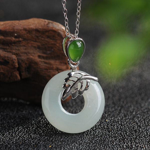 jade a goods jade pendant necklace stone inlaid with silver safety buckle pendant s925 inlaid with jade jewelry gift
jade a goods jade pendant necklace stone inlaid with silver safety buckle pendant s925 inlaid with jade jewelry gift
