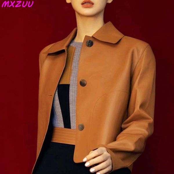 women's jacket's sheepskin short harajuku fashion jassen dames slim jaqueta de couro square collar trendy streetwear coat 230324, Black;brown
women's jacket's sheepskin short harajuku fashion jassen dames slim jaqueta de couro square collar trendy streetwear coat 230324, Black;brown