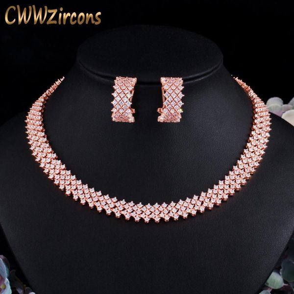 wedding jewelry sets cwwzircons 5 layers gorgeous cubic zirconia paved rose gold color women round big necklace earrings for party t490 2303, Slivery;golden
wedding jewelry sets cwwzircons 5 layers gorgeous cubic zirconia paved rose gold color women round big necklace earrings for party t490 2303, Slivery;golden