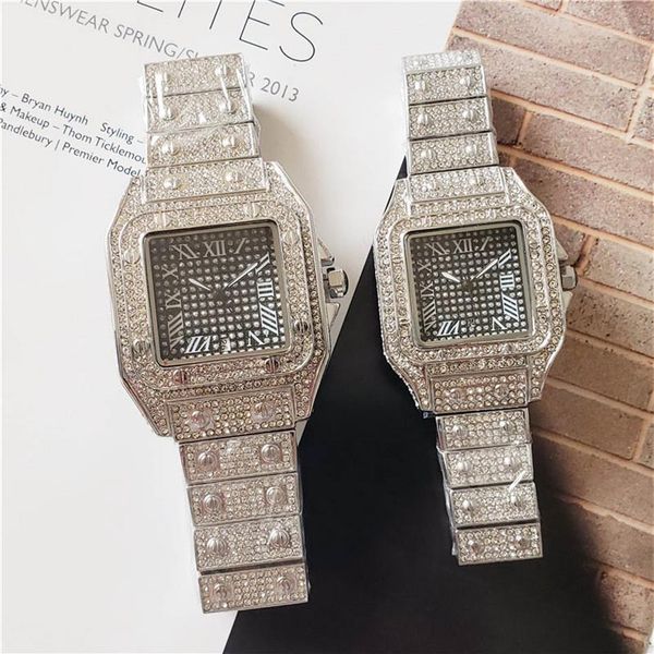 luxury lovers square wristwatches with full diamond men women designer watches couples full iced out watch for roman number hour m286y, Slivery;brown
luxury lovers square wristwatches with full diamond men women designer watches couples full iced out watch for roman number hour m286y, Slivery;brown