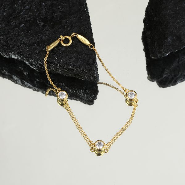 18k gold plated silver diamond chain bracelets jewelry women necklaces chain link luxury jewellery heart pendant necklace wedding party wome, Black
18k gold plated silver diamond chain bracelets jewelry women necklaces chain link luxury jewellery heart pendant necklace wedding party wome, Black