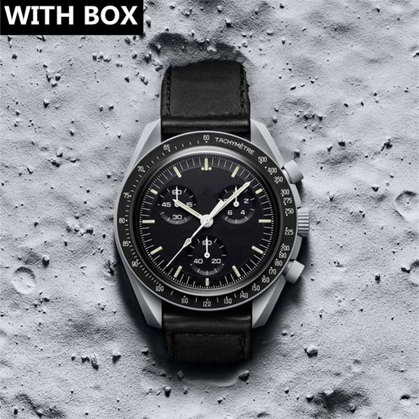 moonswatch bioceramic planet moon quarz watch mission to mercury 42mm full function chronograph luxury mens couple joint name wristwatches 2, Slivery;brown
moonswatch bioceramic planet moon quarz watch mission to mercury 42mm full function chronograph luxury mens couple joint name wristwatches 2, Slivery;brown