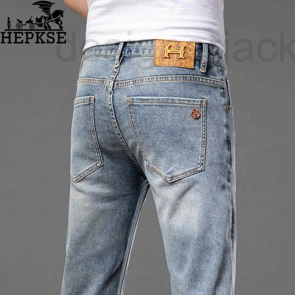 men's jeans designer light luxury premium smoky grey slim fit straight casual long pants thin cnyy, Blue
men's jeans designer light luxury premium smoky grey slim fit straight casual long pants thin cnyy, Blue