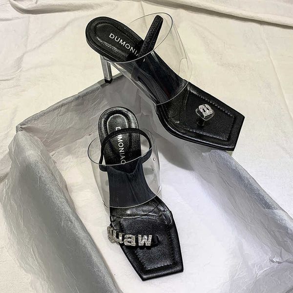 dress shoes 2023 new summer square head rhinestone letter buckle transparent word wang with pinch sandals women's high heel open toe g2, Black
dress shoes 2023 new summer square head rhinestone letter buckle transparent word wang with pinch sandals women's high heel open toe g2, Black