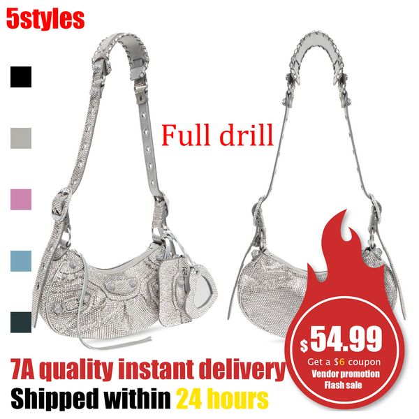 full drill fashions le cagole rhinestones shoulder bags crossbody motorcycle half moon pochette women's mens luxury water drill handbag
full drill fashions le cagole rhinestones shoulder bags crossbody motorcycle half moon pochette women's mens luxury water drill handbag