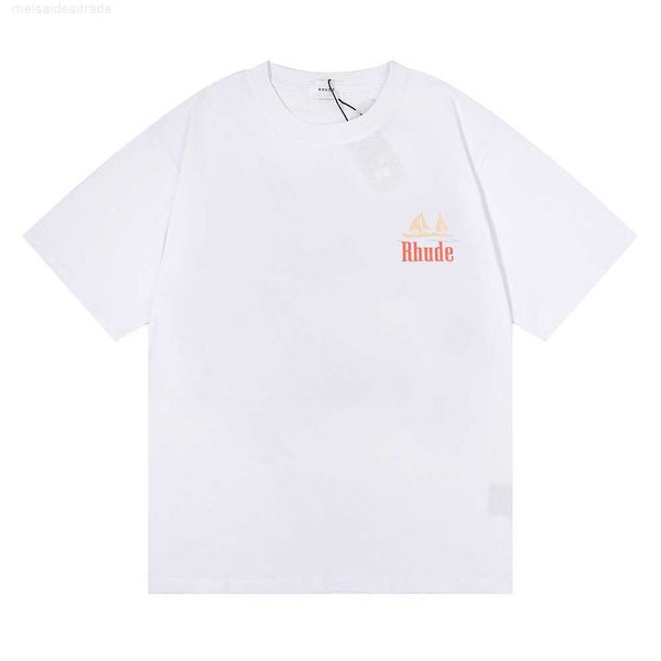 designer oversize plus cloth fashion brand short sleeve shirt men's and women's loose rhude sailing printaiyu, White
designer oversize plus cloth fashion brand short sleeve shirt men's and women's loose rhude sailing printaiyu, White