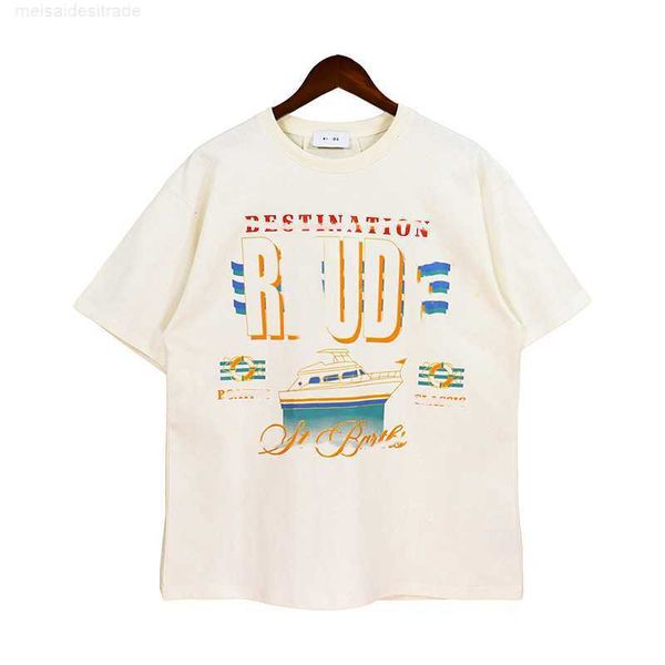 designer oversize plus cloth rhude letter print loose versatile casual men's and women's short sleeve tshirteiuo, White
designer oversize plus cloth rhude letter print loose versatile casual men's and women's short sleeve tshirteiuo, White