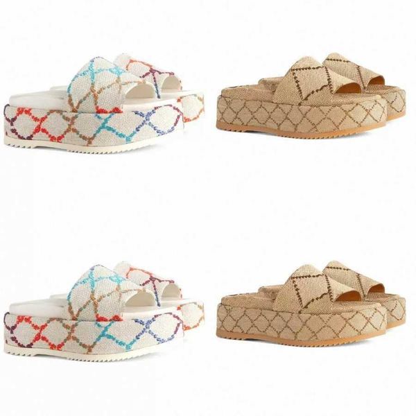 2022 women's platform sandals slippers slide fashion g designer luxury flat high heels flip flops shoes embroidered platform rubber san, Black
2022 women's platform sandals slippers slide fashion g designer luxury flat high heels flip flops shoes embroidered platform rubber san, Black