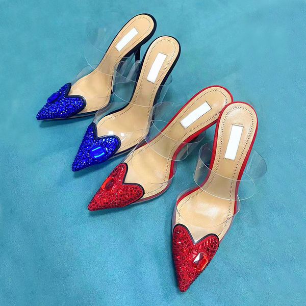 glitter crystal heart shaped pointed toes dress shoes clear pvc mules evening shoes rhinestone stiletto heels 105mm luxurys shoe ladies heel, Black
glitter crystal heart shaped pointed toes dress shoes clear pvc mules evening shoes rhinestone stiletto heels 105mm luxurys shoe ladies heel, Black