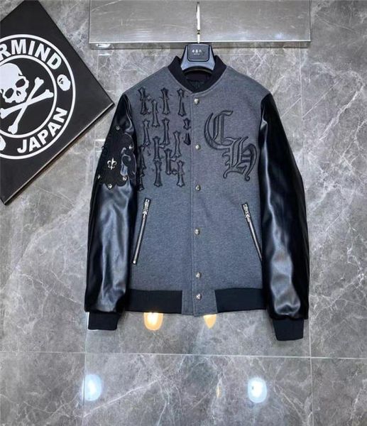 flocking leather sleeves baseball coat uniform luxury jacket rhudes single breasted warm jackets couples women men varsity coats m1462970, Black;brown
flocking leather sleeves baseball coat uniform luxury jacket rhudes single breasted warm jackets couples women men varsity coats m1462970, Black;brown
