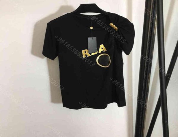 21ss designer clothes women cotton t shirt dress bronzing printing simple shortsleeved tshirt graphic pack pullover metal knot d9606586, White
21ss designer clothes women cotton t shirt dress bronzing printing simple shortsleeved tshirt graphic pack pullover metal knot d9606586, White