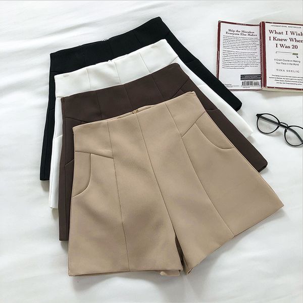 women's shorts wide leg shorts women summer autumn simple black white high waist suit shorts all-match slim work office casual shorts c, White;black
women's shorts wide leg shorts women summer autumn simple black white high waist suit shorts all-match slim work office casual shorts c, White;black