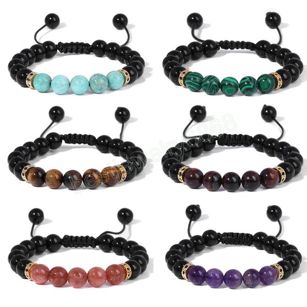8mm black onyx beads beaded bracelets for women men adjustable tiger eye natural stone braided bracelet vintage jewelry homme, Golden;silver
8mm black onyx beads beaded bracelets for women men adjustable tiger eye natural stone braided bracelet vintage jewelry homme, Golden;silver