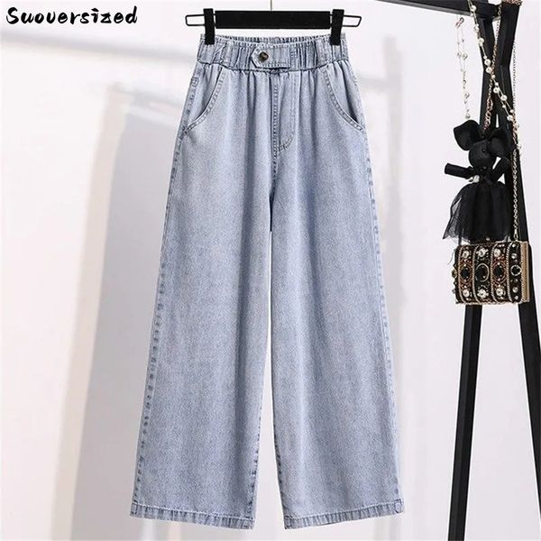 women's jeans elastic high waist ankle-length straight jeans for women oversize 5xl baggy wide leg denim pant casual vaquero korean pan, Blue
women's jeans elastic high waist ankle-length straight jeans for women oversize 5xl baggy wide leg denim pant casual vaquero korean pan, Blue