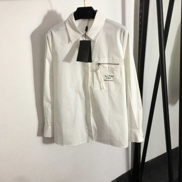23ss blue blouse white shirt designer blouse womens clothes chest monogram print zipper pocket temperament lapel long sleeve cotton shirt wo
23ss blue blouse white shirt designer blouse womens clothes chest monogram print zipper pocket temperament lapel long sleeve cotton shirt wo