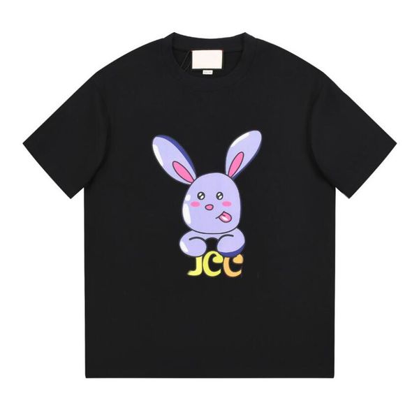 short sleeve t-shirt men's 2023 summer new cotton loose rabbit cartoon leggings trend retro wash t-shirt, White;black
short sleeve t-shirt men's 2023 summer new cotton loose rabbit cartoon leggings trend retro wash t-shirt, White;black