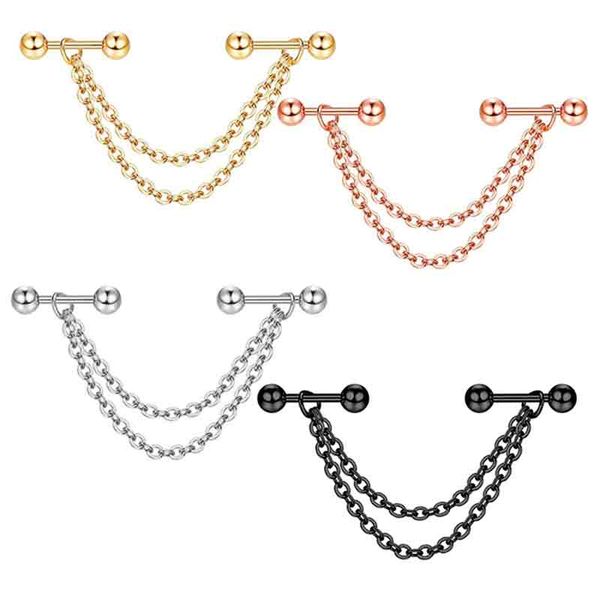 trendy chain earrings for women double piercing dangle hoop earrings tragus earrings stud body ear piercings cartilage s, Silver
trendy chain earrings for women double piercing dangle hoop earrings tragus earrings stud body ear piercings cartilage s, Silver