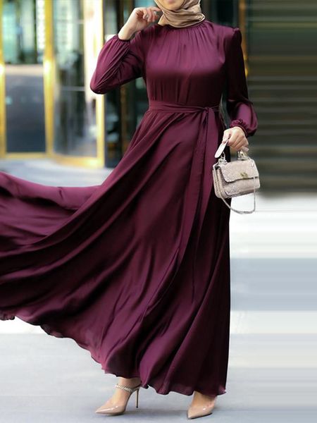 ethnic clothing fashion muslim dres satin party sundress zanzea puff sleeve maxi vestidos belted female solid marocain turkish robe femme 23, Red
ethnic clothing fashion muslim dres satin party sundress zanzea puff sleeve maxi vestidos belted female solid marocain turkish robe femme 23, Red