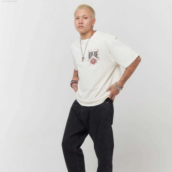 designer oversize plus cloth rhude small label letter printing high street loose round neck short sleeve tshirt for men, White
designer oversize plus cloth rhude small label letter printing high street loose round neck short sleeve tshirt for men, White
