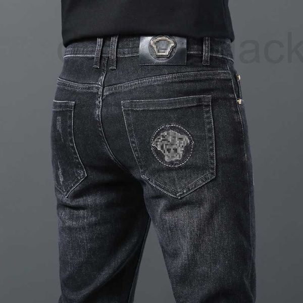 men's jeans designer hong kong high-end jeans men small straight stretch slim fitting korean black embroidered denim pants m6q2, Blue
men's jeans designer hong kong high-end jeans men small straight stretch slim fitting korean black embroidered denim pants m6q2, Blue