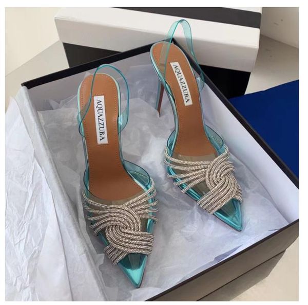 222 rhinestone crystal-embellished sandals aquazzura pvc pumps high heels shoes100mm spool slingbacks women luxurys designers dress evening, Black
222 rhinestone crystal-embellished sandals aquazzura pvc pumps high heels shoes100mm spool slingbacks women luxurys designers dress evening, Black