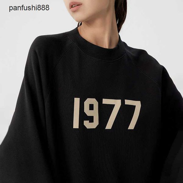 fos casual sweater fos double thread 1977 flocked letter lovers round neck plucked sweater ess autumn winter loose men's and women', Black
fos casual sweater fos double thread 1977 flocked letter lovers round neck plucked sweater ess autumn winter loose men's and women', Black