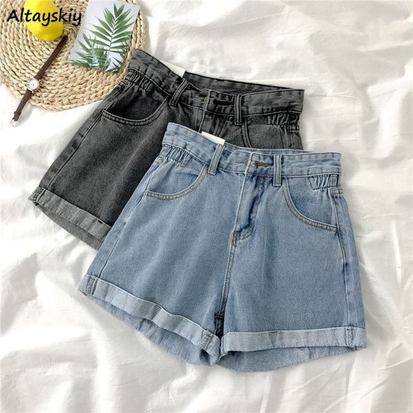 women's shorts shorts women korean summer high waist button vintage leisure simple loose female chic denim short all-match est harajuku, White;black
women's shorts shorts women korean summer high waist button vintage leisure simple loose female chic denim short all-match est harajuku, White;black