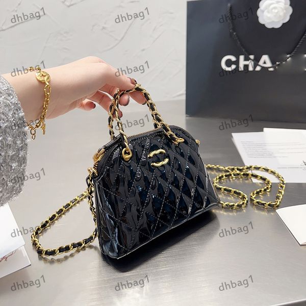womens designer classic shoulder bag shell bag cosmetics box gold metal hardware chain cross-body shoulder luxury handbag patent leather cla 
womens designer classic shoulder bag shell bag cosmetics box gold metal hardware chain cross-body shoulder luxury handbag patent leather cla