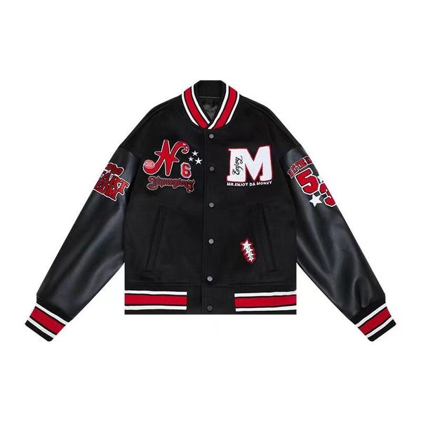 mens pilot jackets baseball cardigan embroidery sweatshirts sports streetwear highstreet hip hop outerwear oversize women male varsity, Black;brown
mens pilot jackets baseball cardigan embroidery sweatshirts sports streetwear highstreet hip hop outerwear oversize women male varsity, Black;brown