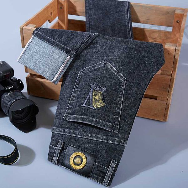 men's jeans designer autumn and winter wash european embroidered slim fit small straight stretch casual men 53wa, Blue 
men's jeans designer autumn and winter wash european embroidered slim fit small straight stretch casual men 53wa, Blue