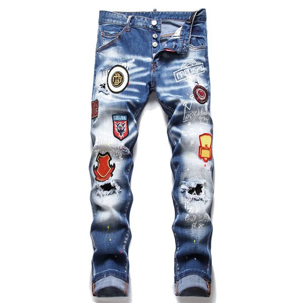 designer men's jeans man skinny slim pants black skinny stickers light wash ripped motorcycle rock revival joggers true religions men, Blue
designer men's jeans man skinny slim pants black skinny stickers light wash ripped motorcycle rock revival joggers true religions men, Blue