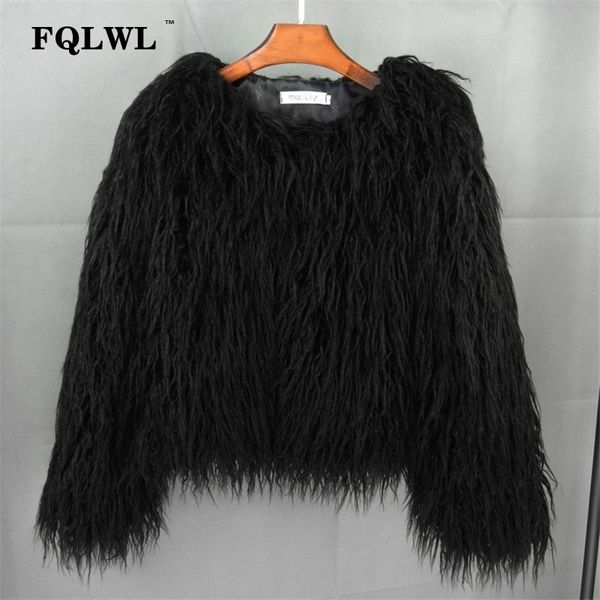 women's jackets fqlwl colorful warm faux women fur coat loose black white pink plush female jacket autumn winter shaggy outerwear 23032, Black;brown
women's jackets fqlwl colorful warm faux women fur coat loose black white pink plush female jacket autumn winter shaggy outerwear 23032, Black;brown