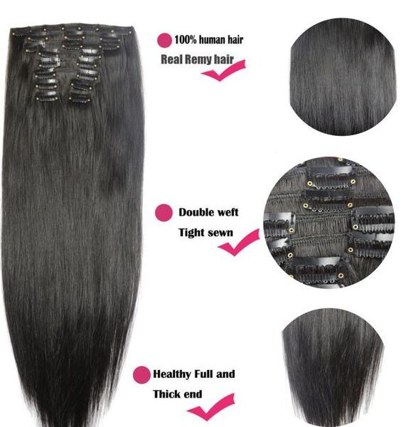 1628 inches 10pcs set 200g 100 brazilian remy clipin human hair extensions clips full head natural straight2400719, Black;brown
1628 inches 10pcs set 200g 100 brazilian remy clipin human hair extensions clips full head natural straight2400719, Black;brown