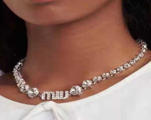 designer miu woman necklaces and necklace women039s glitter crystal short collar chain jewelry2740418, Silver
designer miu woman necklaces and necklace women039s glitter crystal short collar chain jewelry2740418, Silver