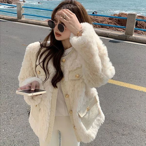 women's jackets lucyever korean fashion lamb wool coats women streetwear o-neck faux fur woman autumn winter thick warm plush coat 2303, Black;brown
women's jackets lucyever korean fashion lamb wool coats women streetwear o-neck faux fur woman autumn winter thick warm plush coat 2303, Black;brown