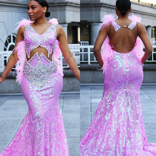 2023 arabic aso ebi pink mermaid prom dresses beaded crystals feather evening formal party second reception birthday engagement gowns dress, Black
2023 arabic aso ebi pink mermaid prom dresses beaded crystals feather evening formal party second reception birthday engagement gowns dress, Black