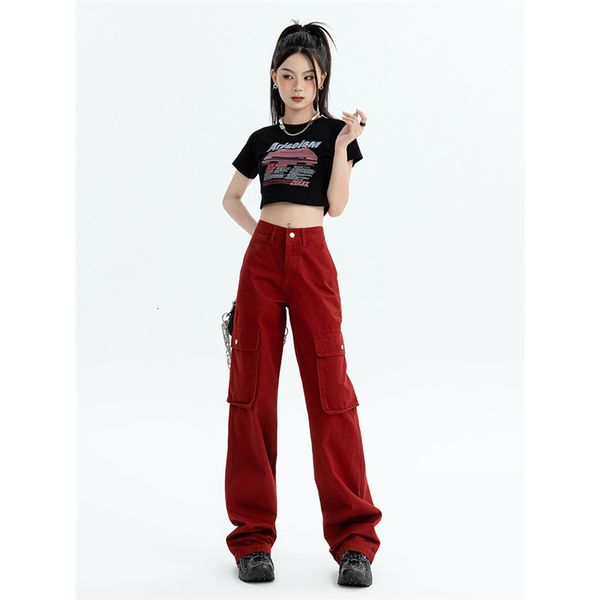 women's pants 's black cargo fashion high waist pocket straight street baggy leg gothic trouser ladies summer 230325, Black;white
women's pants 's black cargo fashion high waist pocket straight street baggy leg gothic trouser ladies summer 230325, Black;white