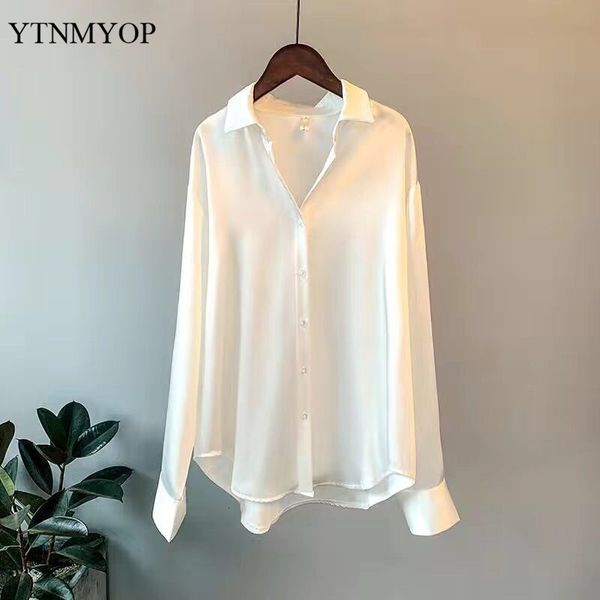 women's blouses shirts ytnmyop women satin blouse and shirt spring autumn long sleeve elegant female office white ladies 230325
women's blouses shirts ytnmyop women satin blouse and shirt spring autumn long sleeve elegant female office white ladies 230325