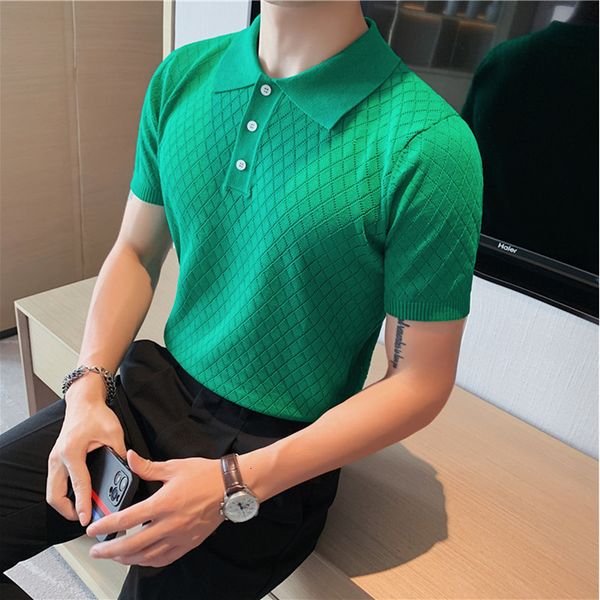 men's polos mens plaid polo shirt stretch slim fit lapel short sleeve knit t-shirt summer casual fashion business social polos m-4xl 23, White;black
men's polos mens plaid polo shirt stretch slim fit lapel short sleeve knit t-shirt summer casual fashion business social polos m-4xl 23, White;black