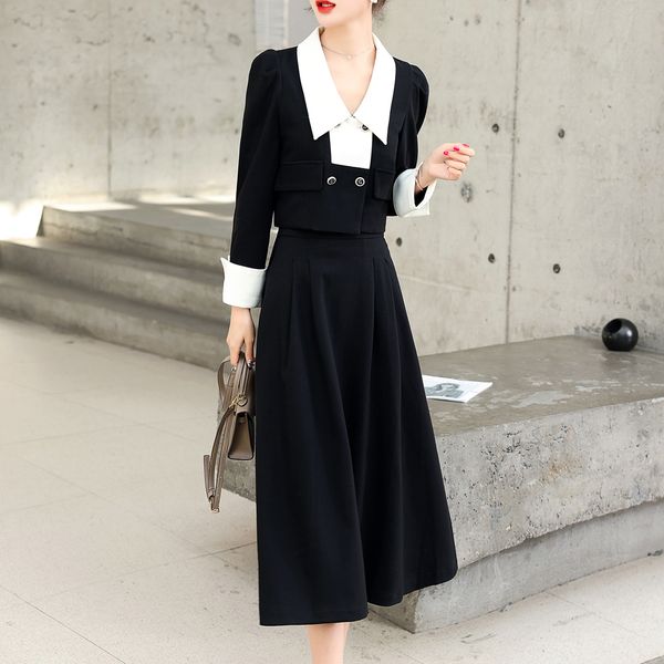 two piece dress small fragrant fashion short blazers crop women's casual sweet coat mid skirt set korean elegant clothes suit 230324, White
two piece dress small fragrant fashion short blazers crop women's casual sweet coat mid skirt set korean elegant clothes suit 230324, White