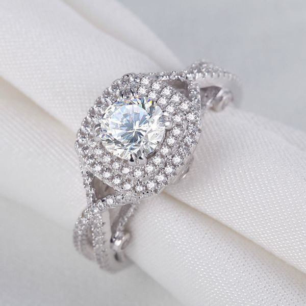 luxury 2ct round gemstone ring 925 sterling silver engagement wedding bride jewelry rings for women, Slivery;golden
luxury 2ct round gemstone ring 925 sterling silver engagement wedding bride jewelry rings for women, Slivery;golden