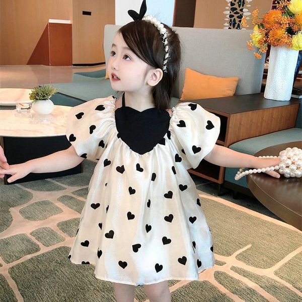 16081 new summer kids dress girls heart printing puff sleeve dress children girl princess casual dresses, Red;yellow
16081 new summer kids dress girls heart printing puff sleeve dress children girl princess casual dresses, Red;yellow