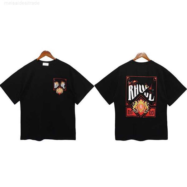 designer oversize plus cloth rhude short sleeve high street fashion brand men's and women's genderless card printed loose tshirtxp, White
designer oversize plus cloth rhude short sleeve high street fashion brand men's and women's genderless card printed loose tshirtxp, White
