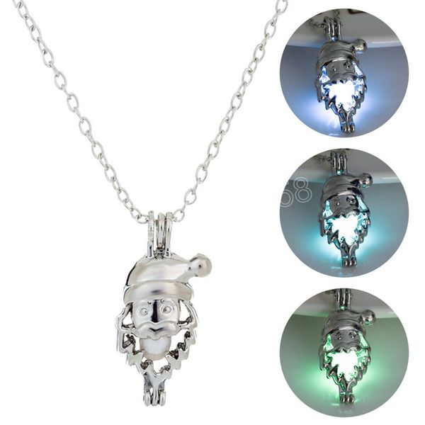 christmas glow in the dark necklace for women santa claus luminous beads cage pendant chain female party jewelry, Silver
christmas glow in the dark necklace for women santa claus luminous beads cage pendant chain female party jewelry, Silver
