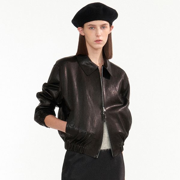 women's jackets small leather coat small black short jacket in spring 2023 230324, Black;brown
women's jackets small leather coat small black short jacket in spring 2023 230324, Black;brown